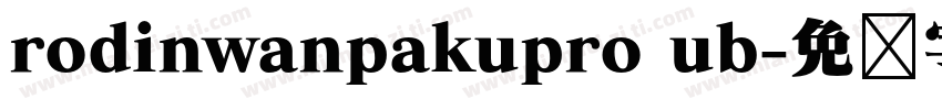rodinwanpakupro ub字体转换